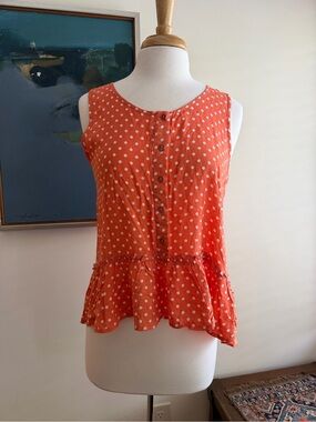 E&M Lightweight Peplum Polka Dot Tank (women’s M)